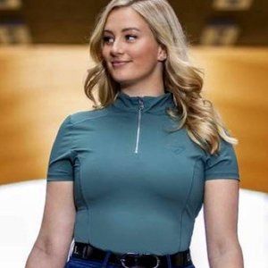 LeMieux Short Sleeve Base Layer in Sage XXS (Size 4 UK)